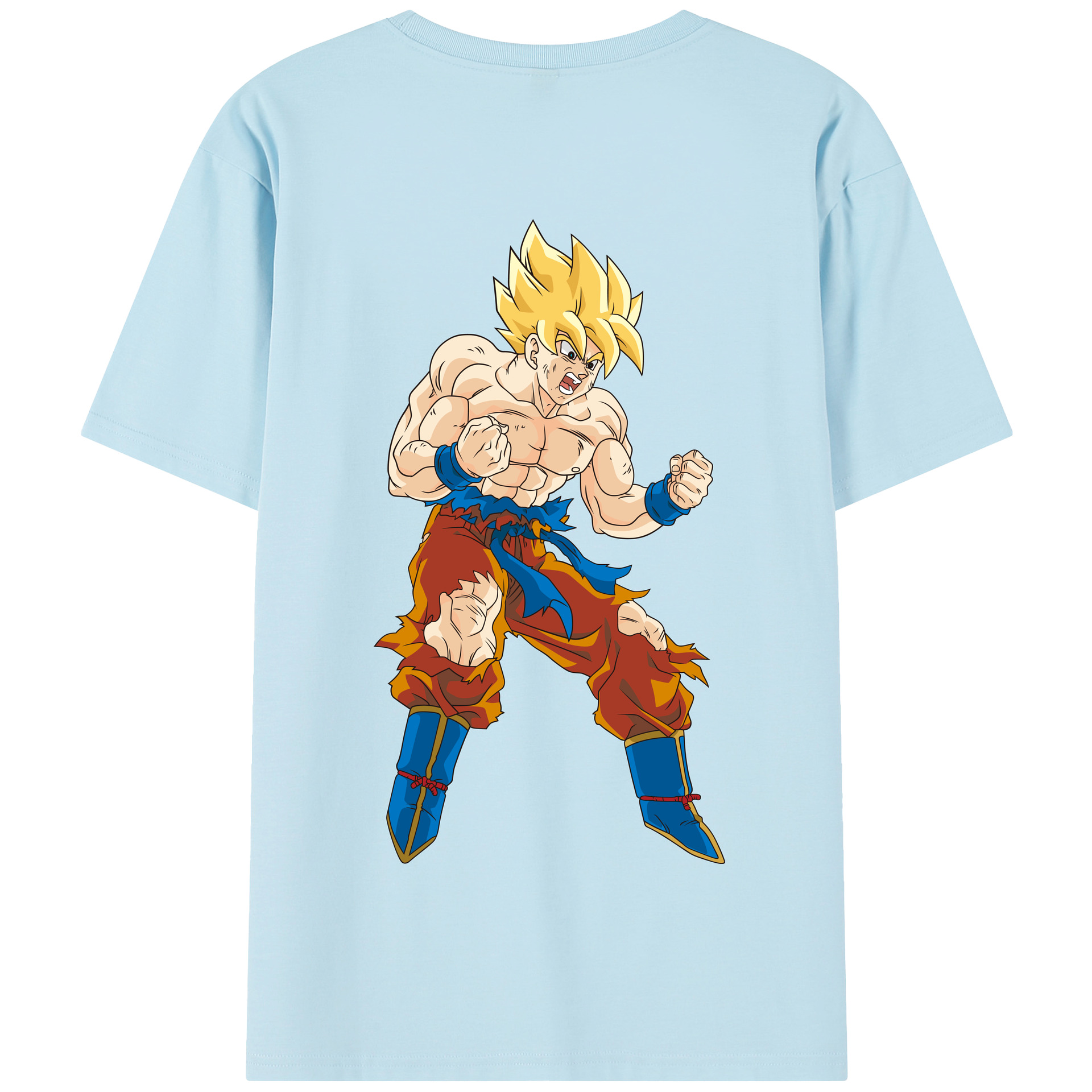 （画像用） ドラゴンボール 孫悟空（そん ごくう）Son Goku カカロット DRAGON BALL Kakarotto 綿100％半袖Tシャツ（背面プリント）
